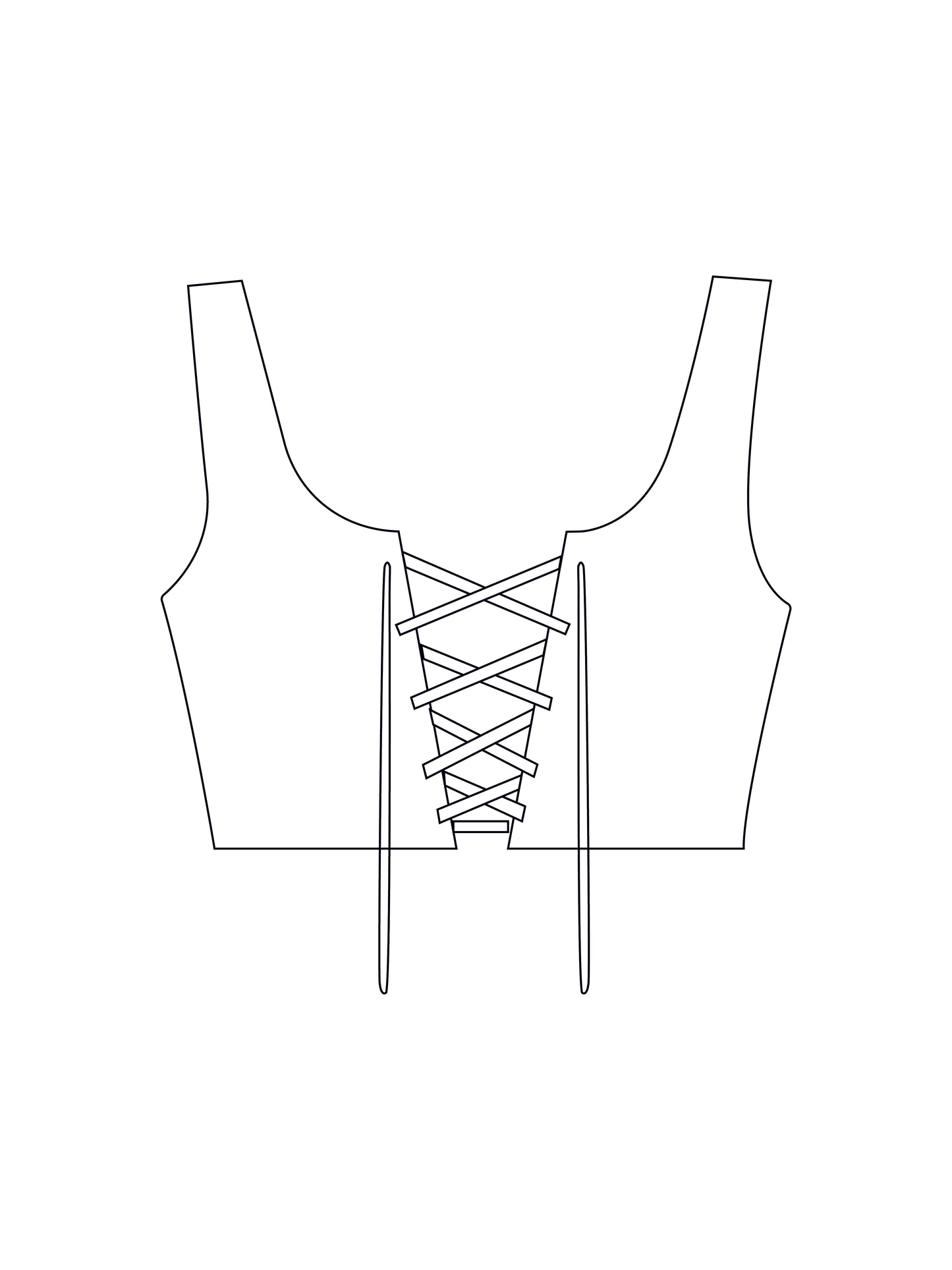 Custom lace up crop