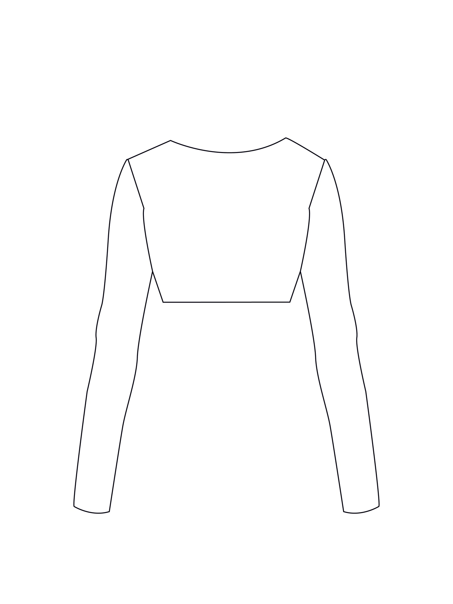 Custom lace up long sleeve crop