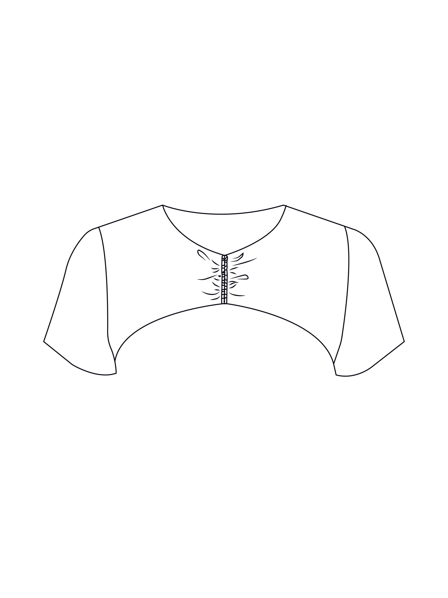 Custom short sleeve ruched super crop (inc mesh options)