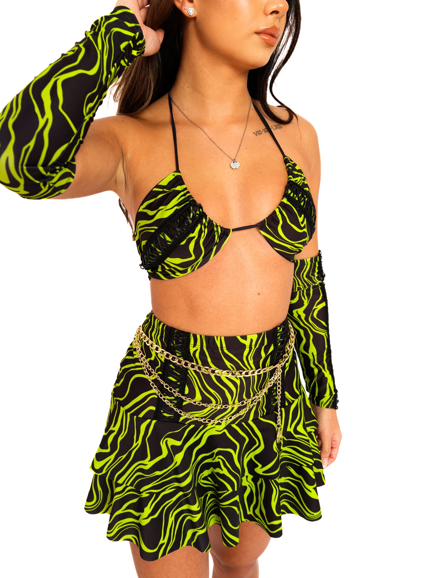 Square multi-way lace up trim bralet (all 4 fabric options)