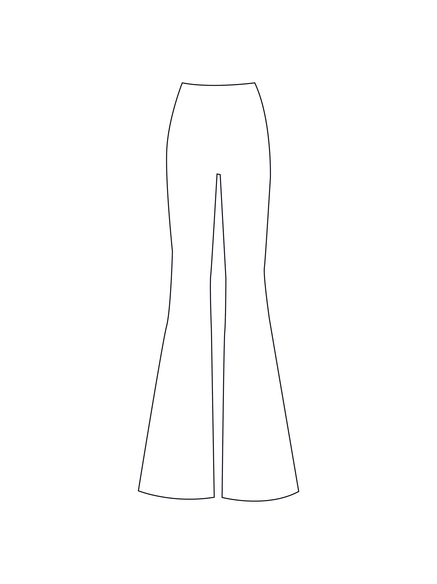 Custom flared trousers