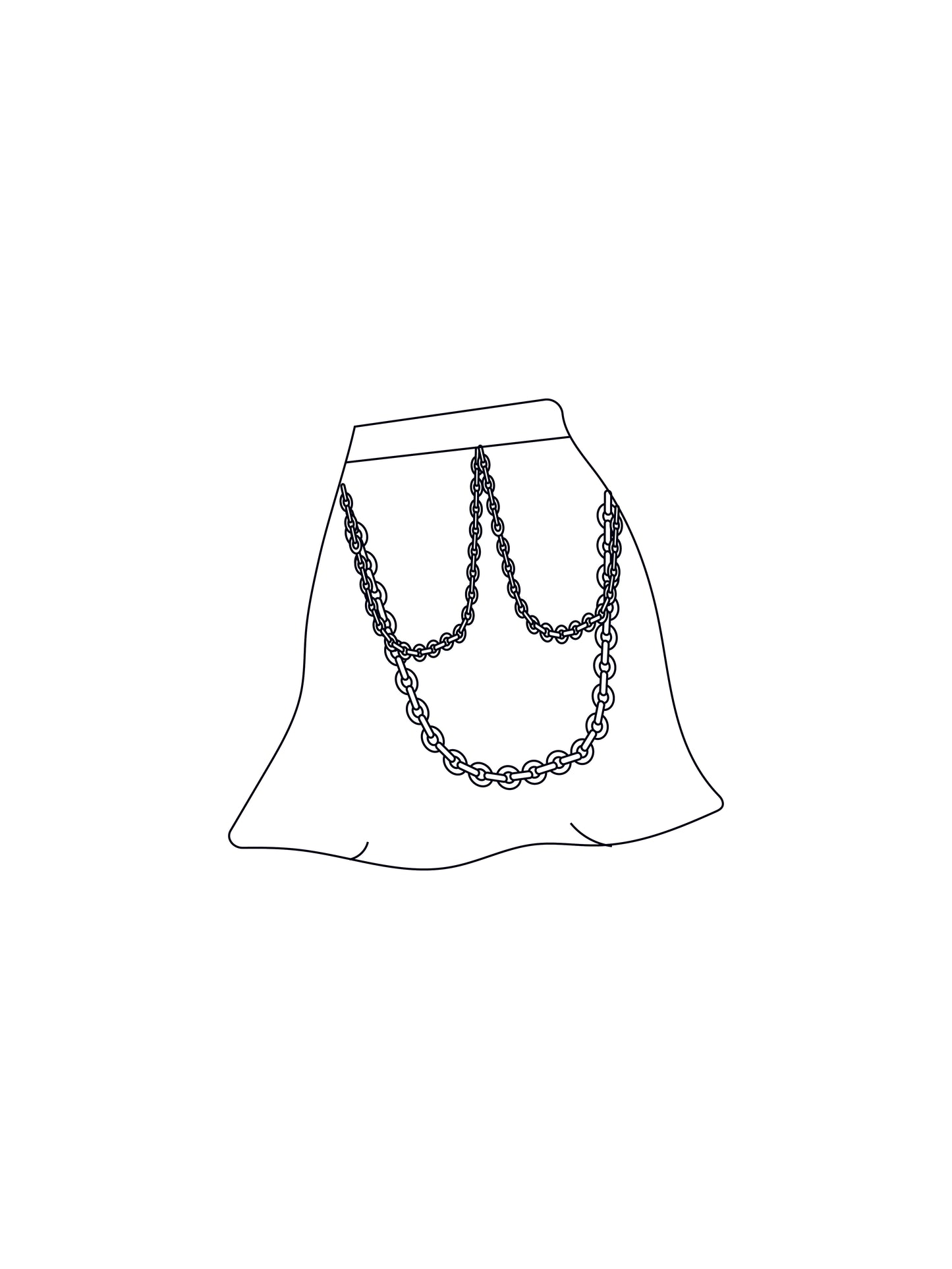 Custom floaty shorts with chain