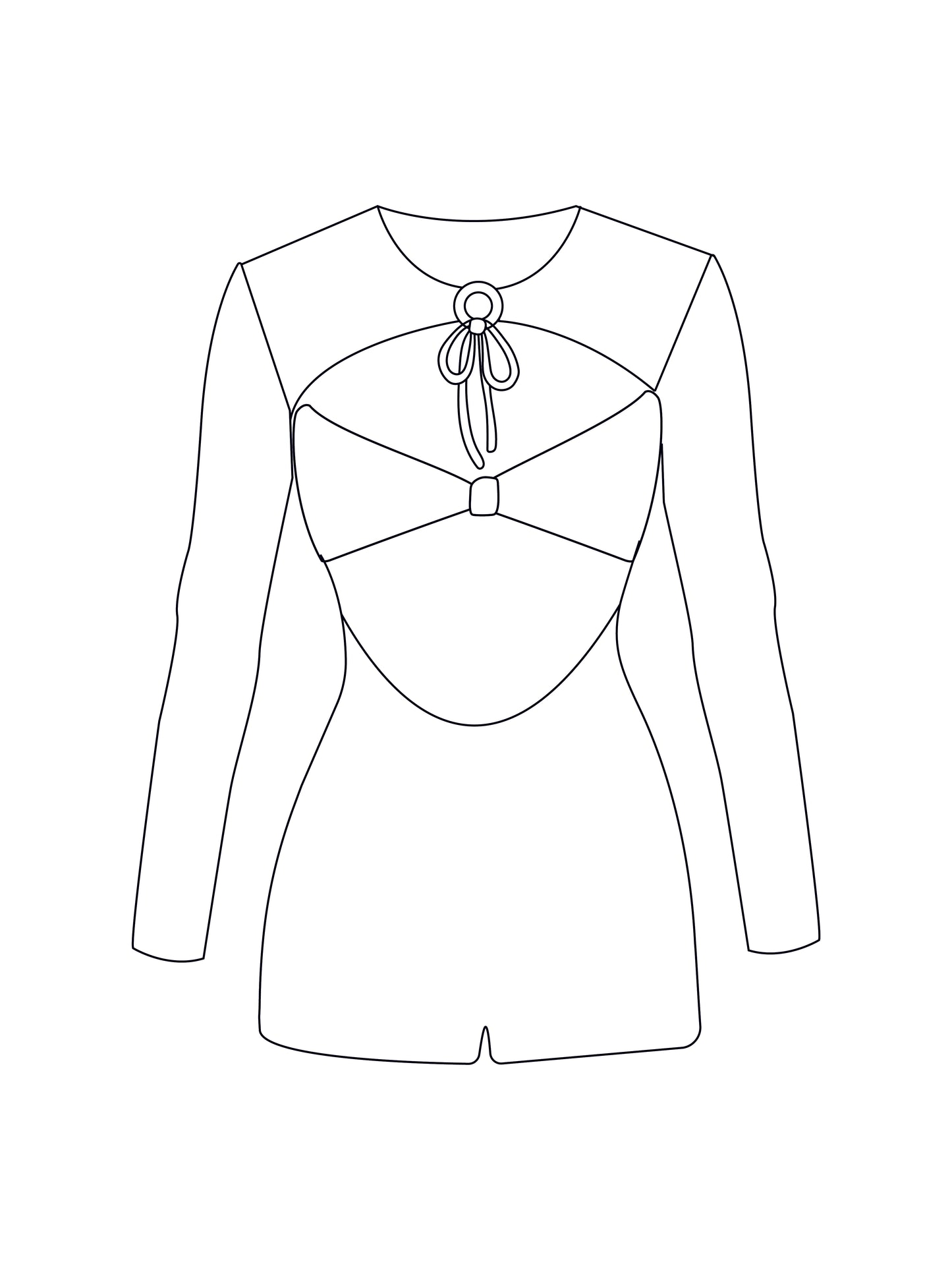 Custom knot front playsuit