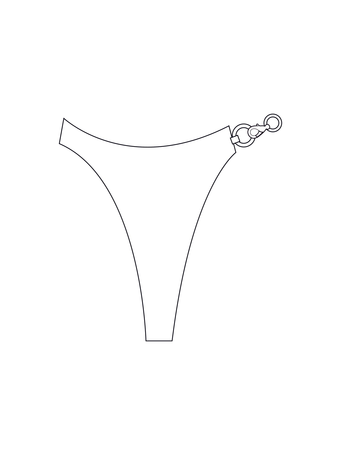 Custom chain clip bikini bottoms