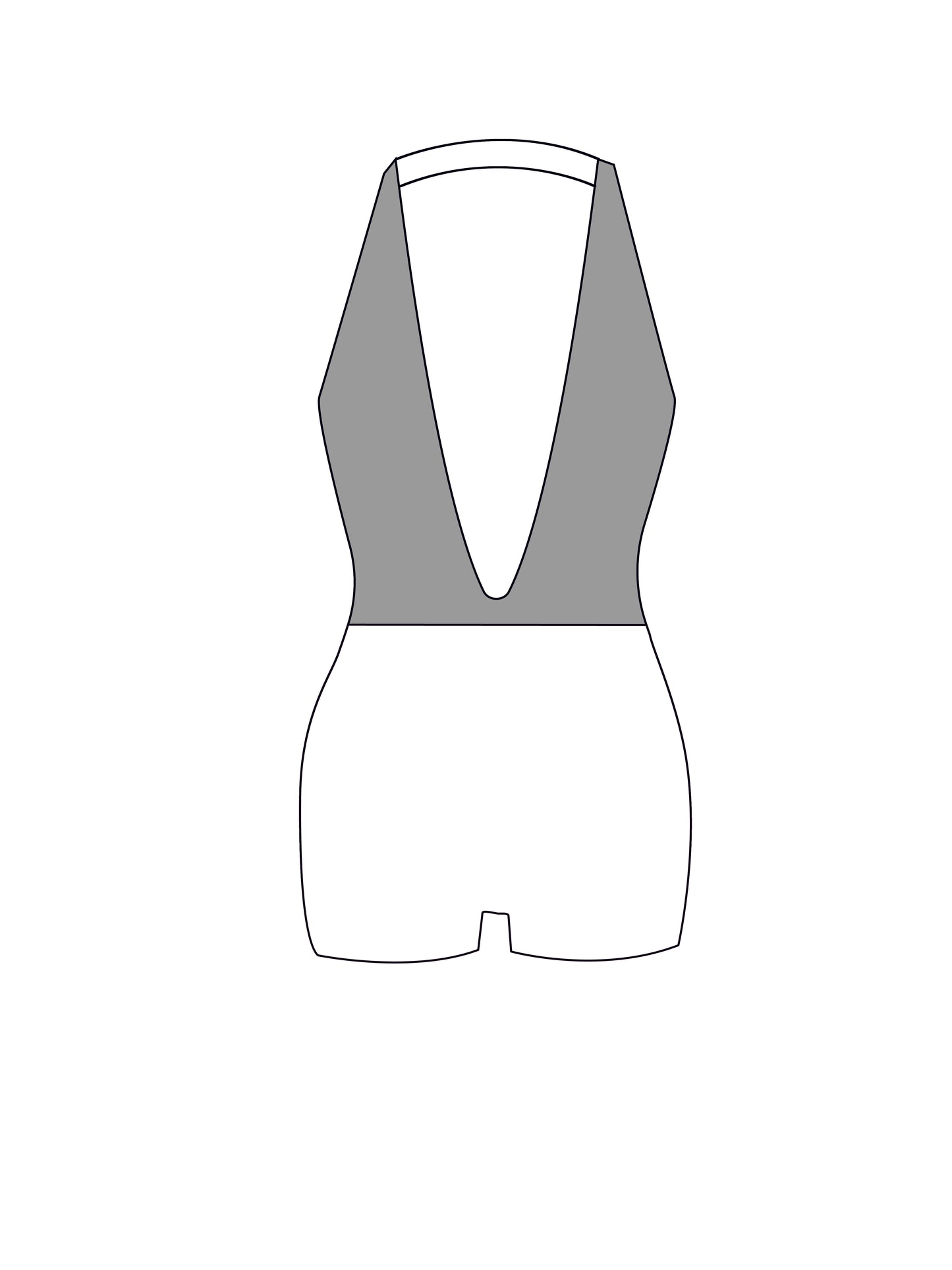 Custom plunge playsuit