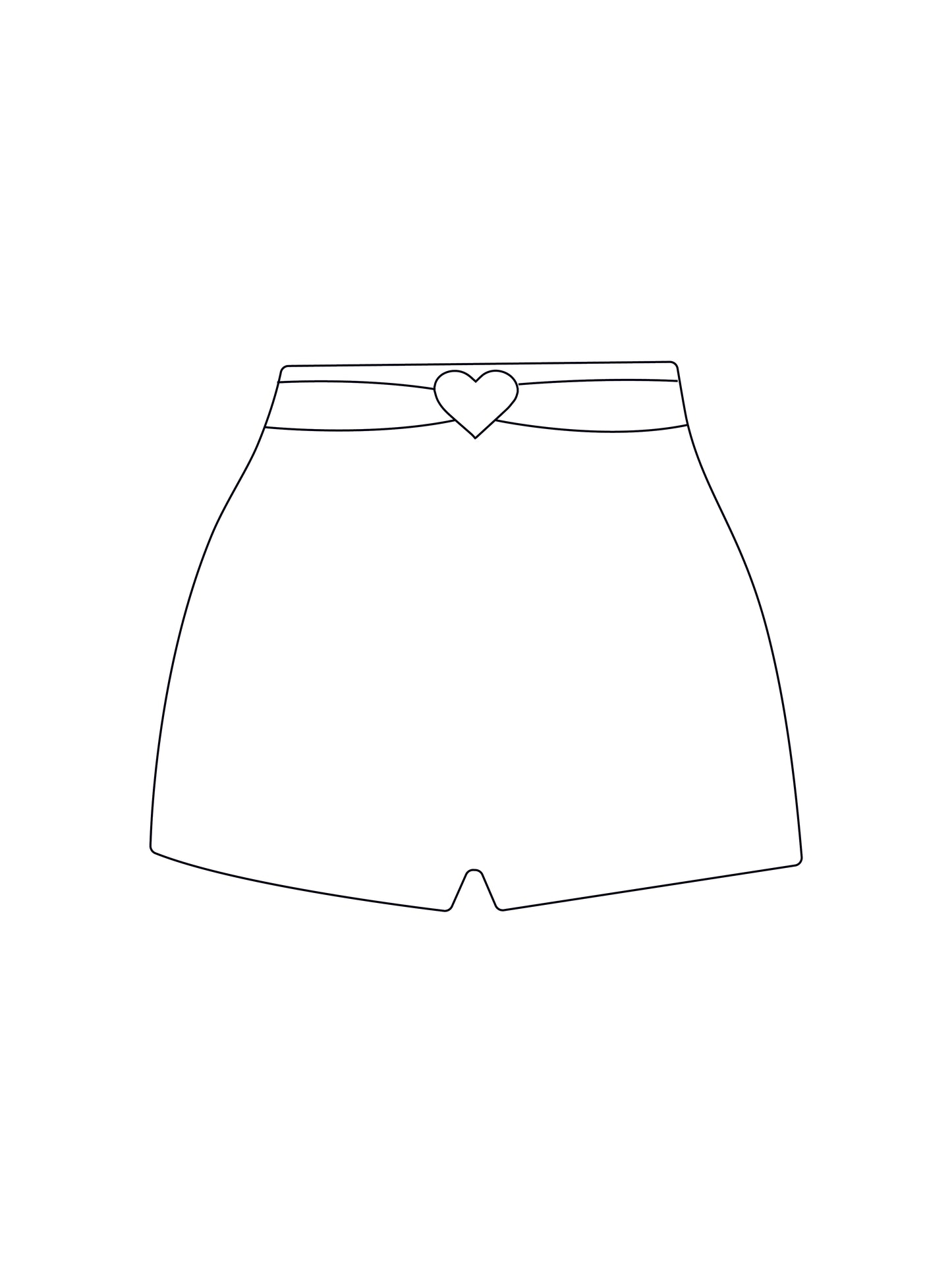 Custom heart diamante short shorts