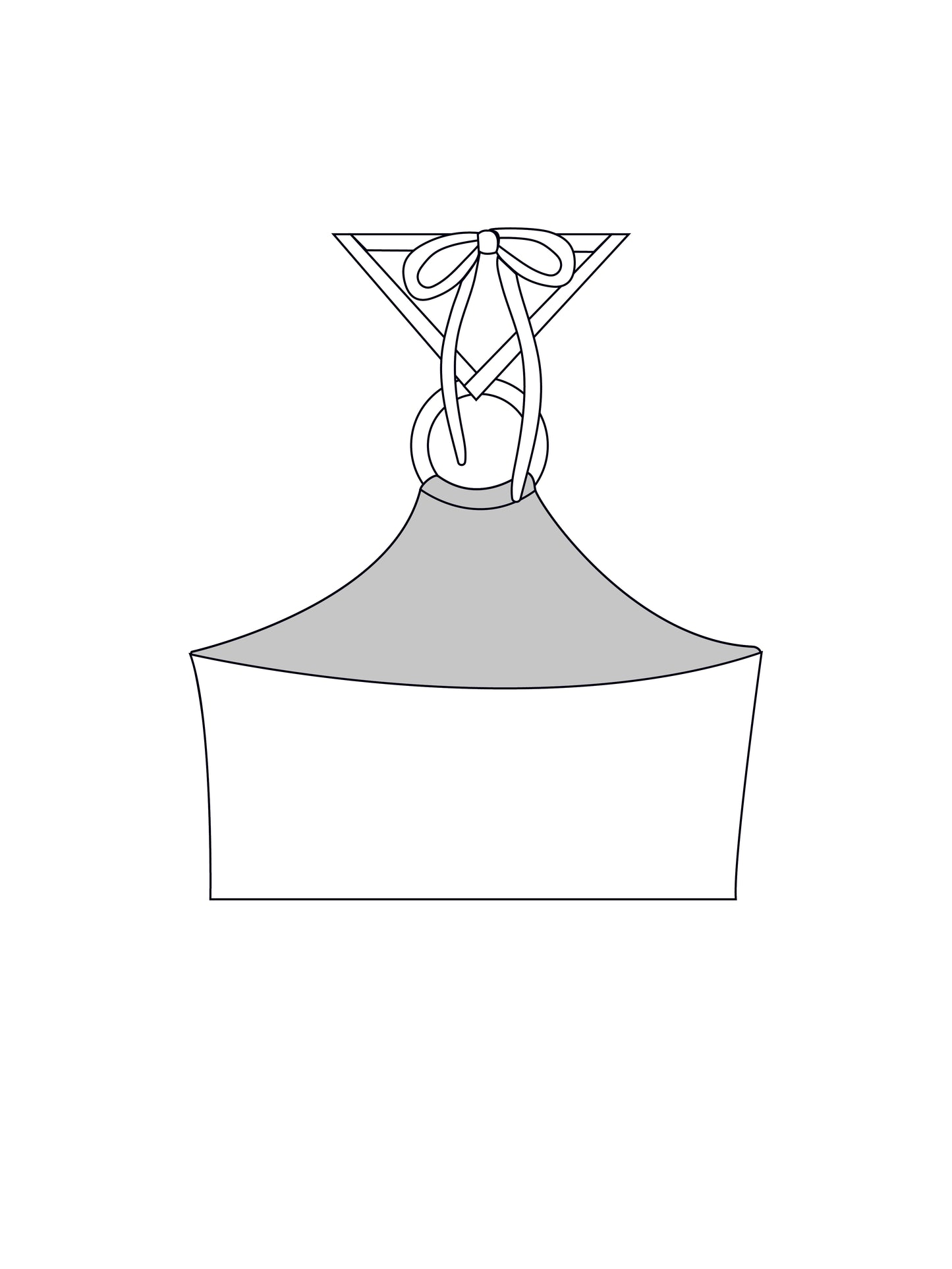 Custom o-ring halterneck crop