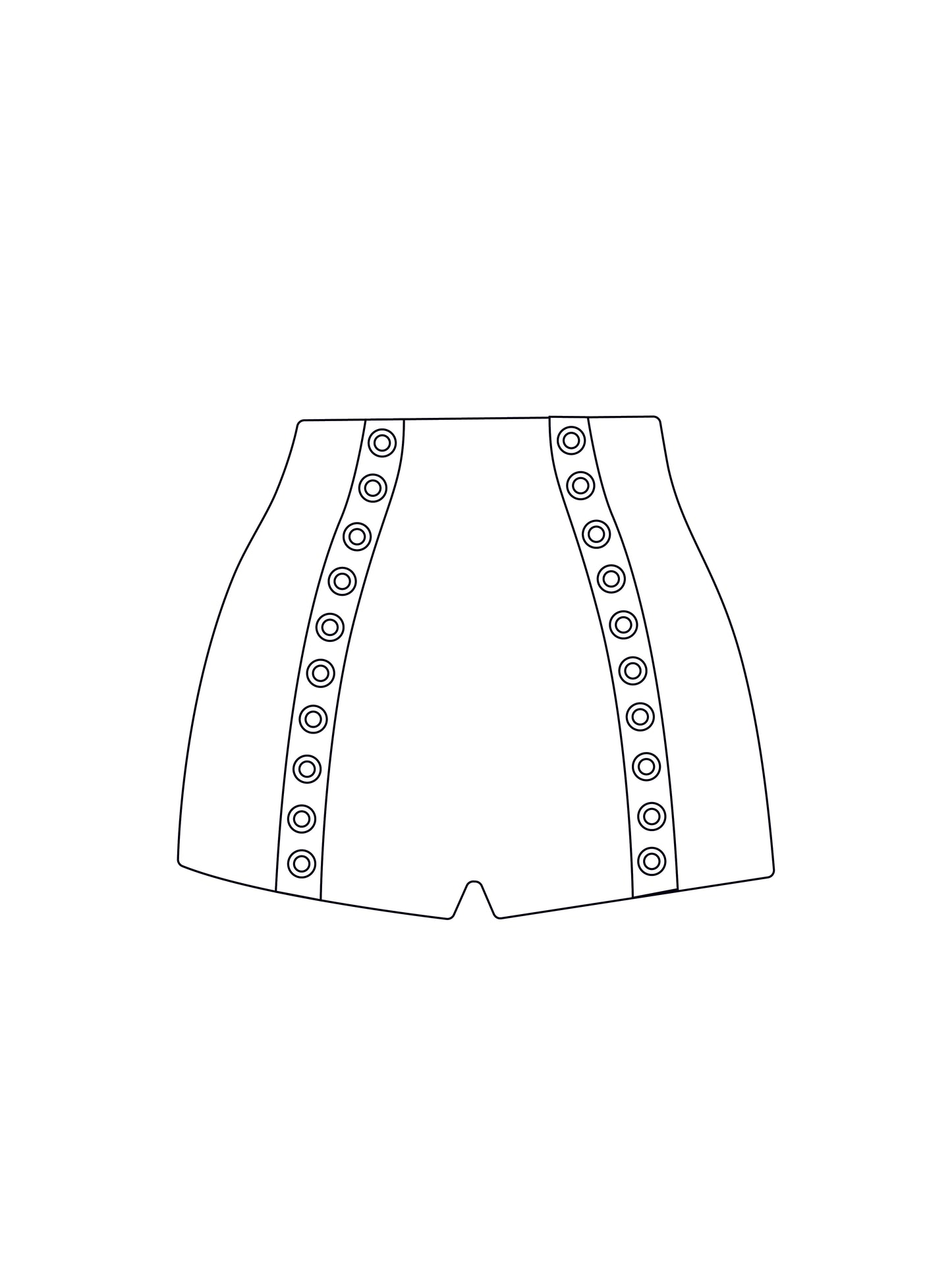 Custom eyelet trim short shorts