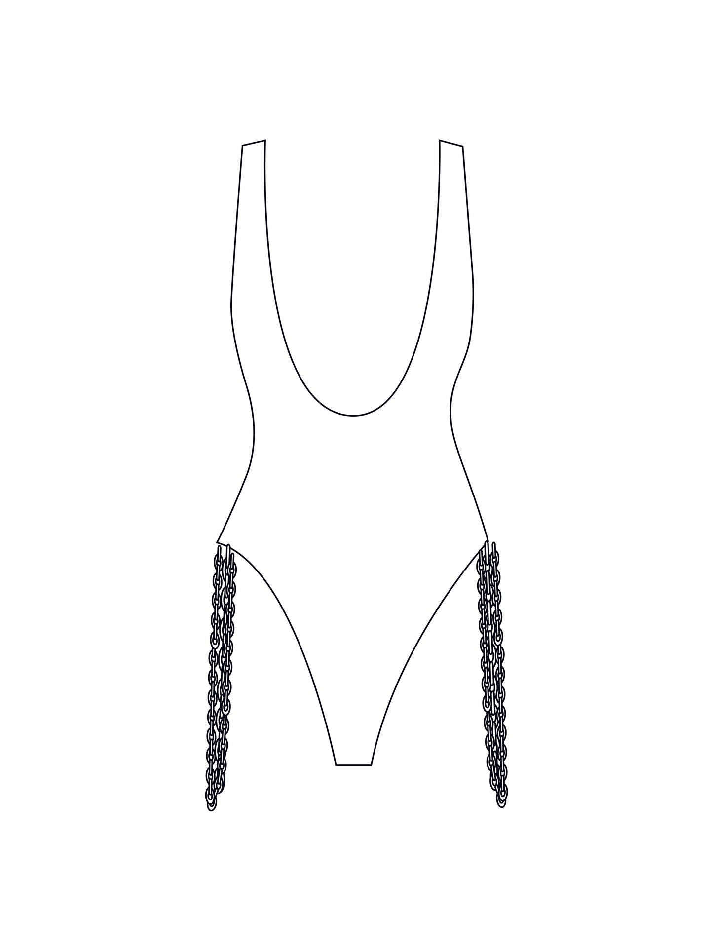 Custom chain bodysuit/swimsuit