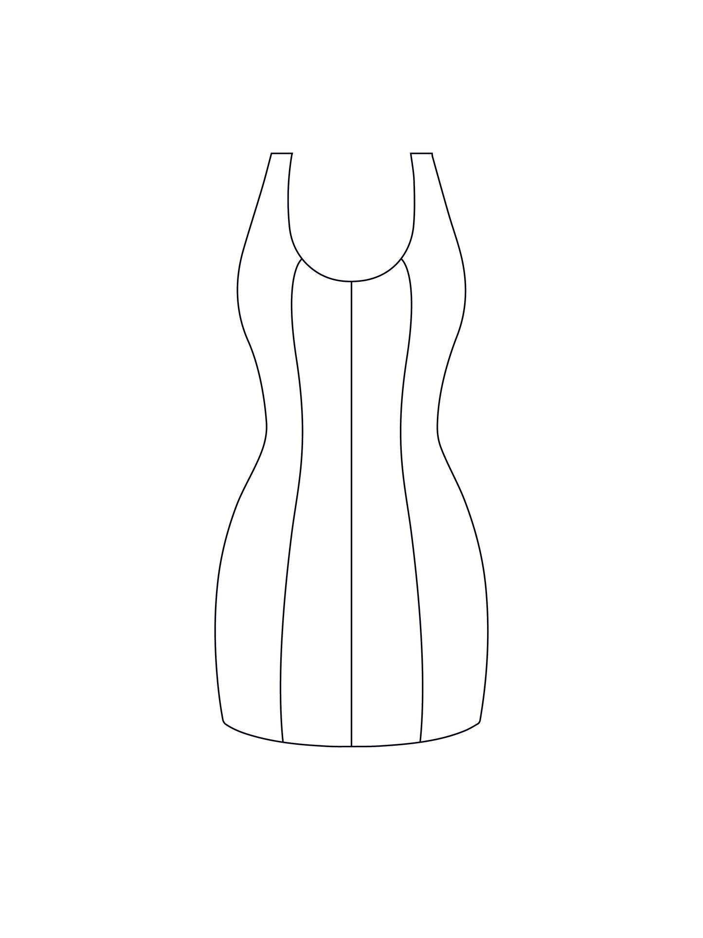 Custom overlock seam dress