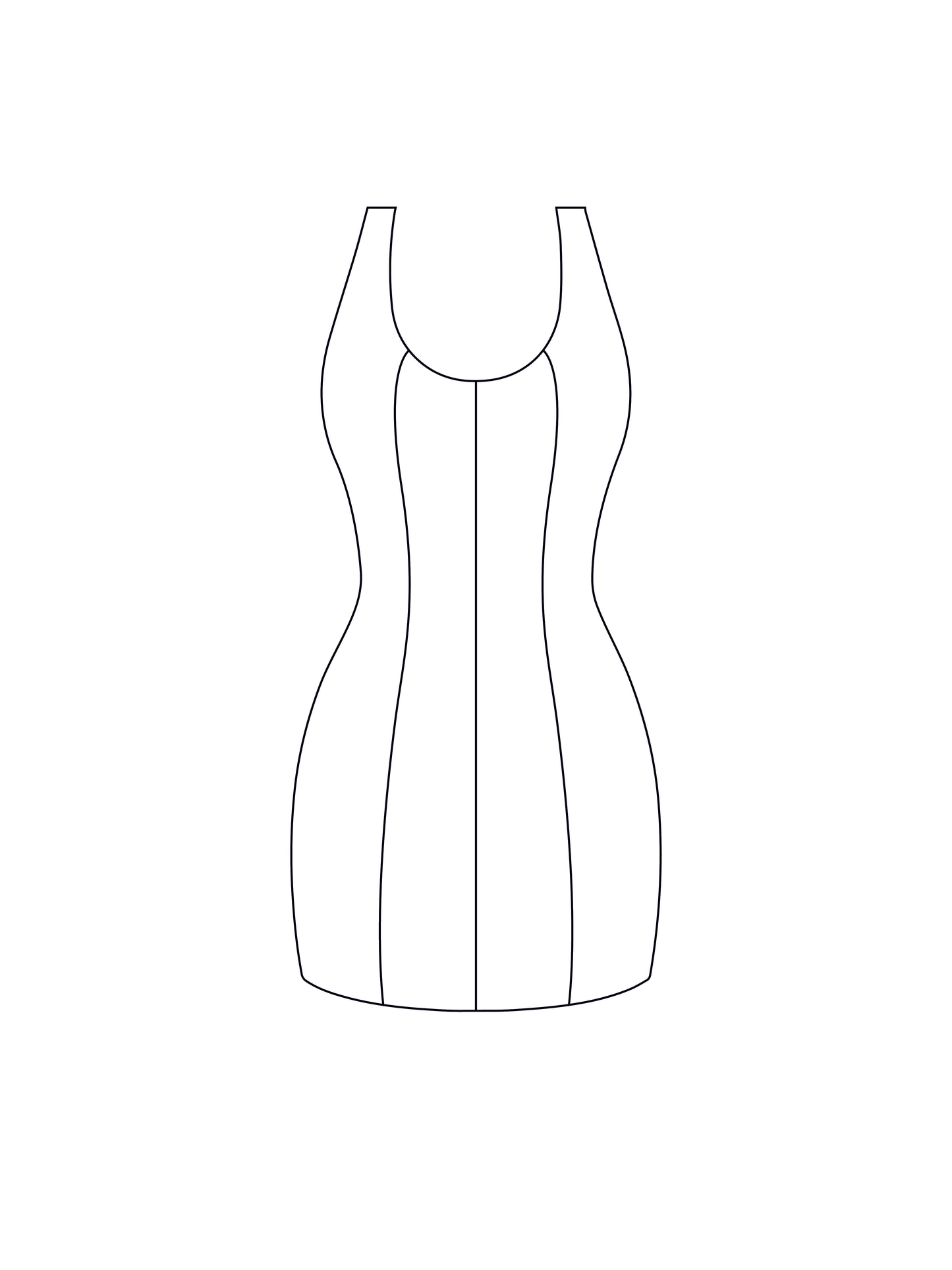 Custom overlock seam dress