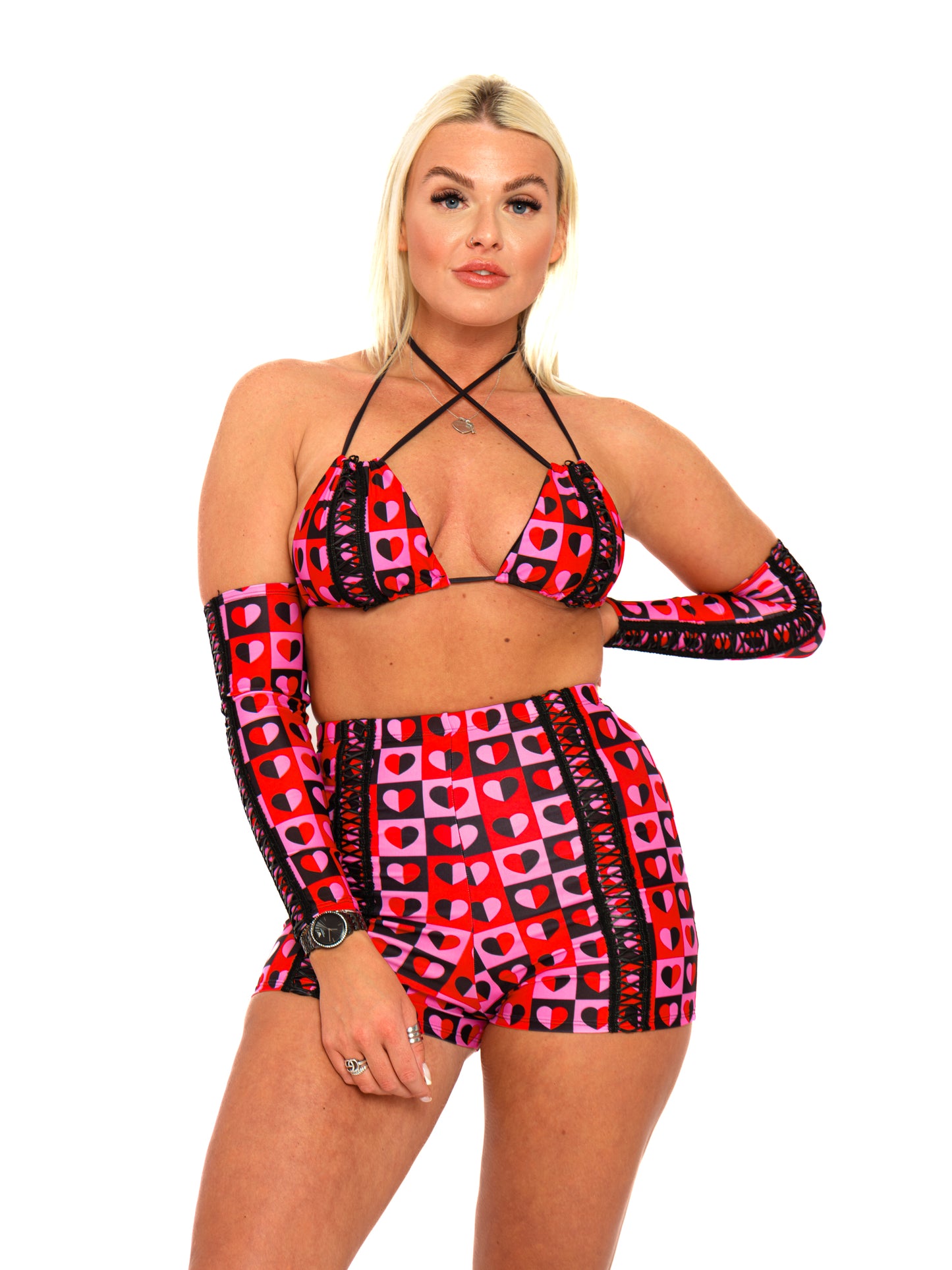 Square multi-way lace up trim bralet (all 4 fabric options)