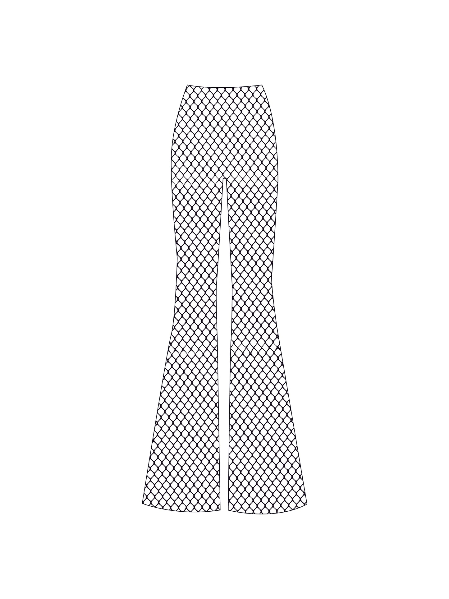 Custom fishnet trousers