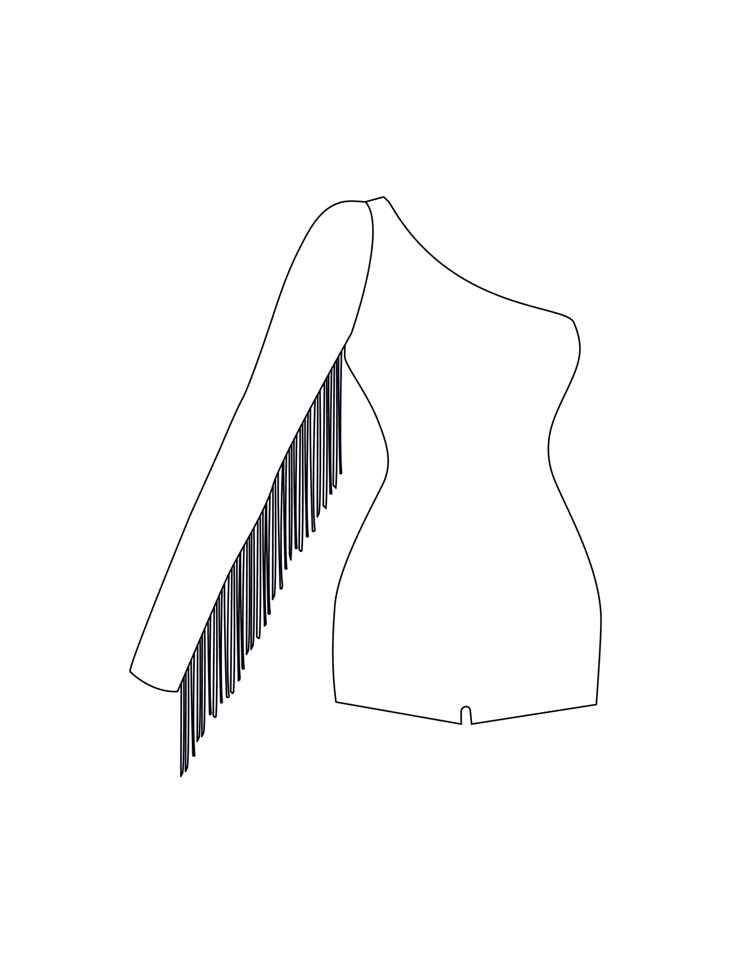 Custom fringe playsuit
