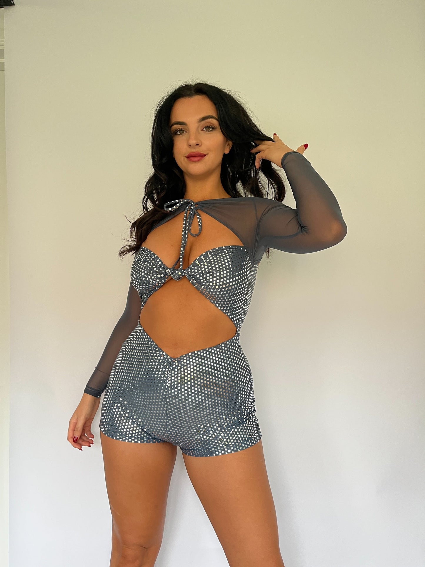 Knot front romper