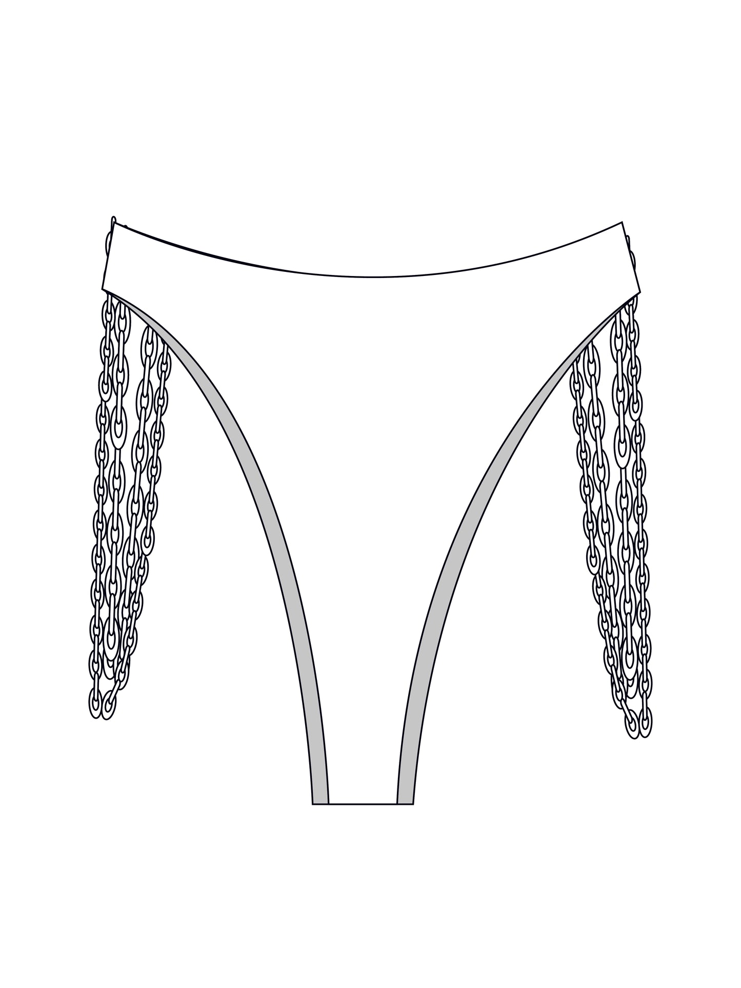 Custom chain bikini bottoms
