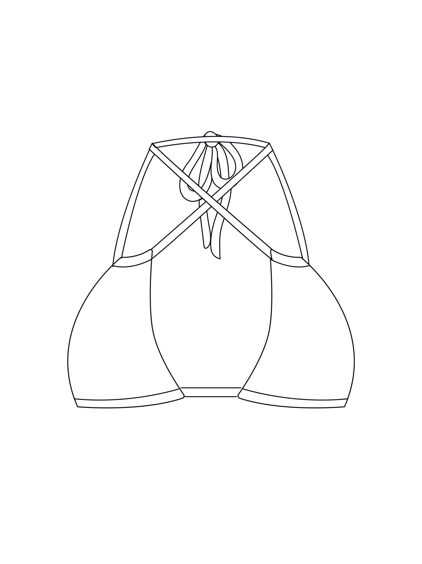 Custom multi-way square bralet
