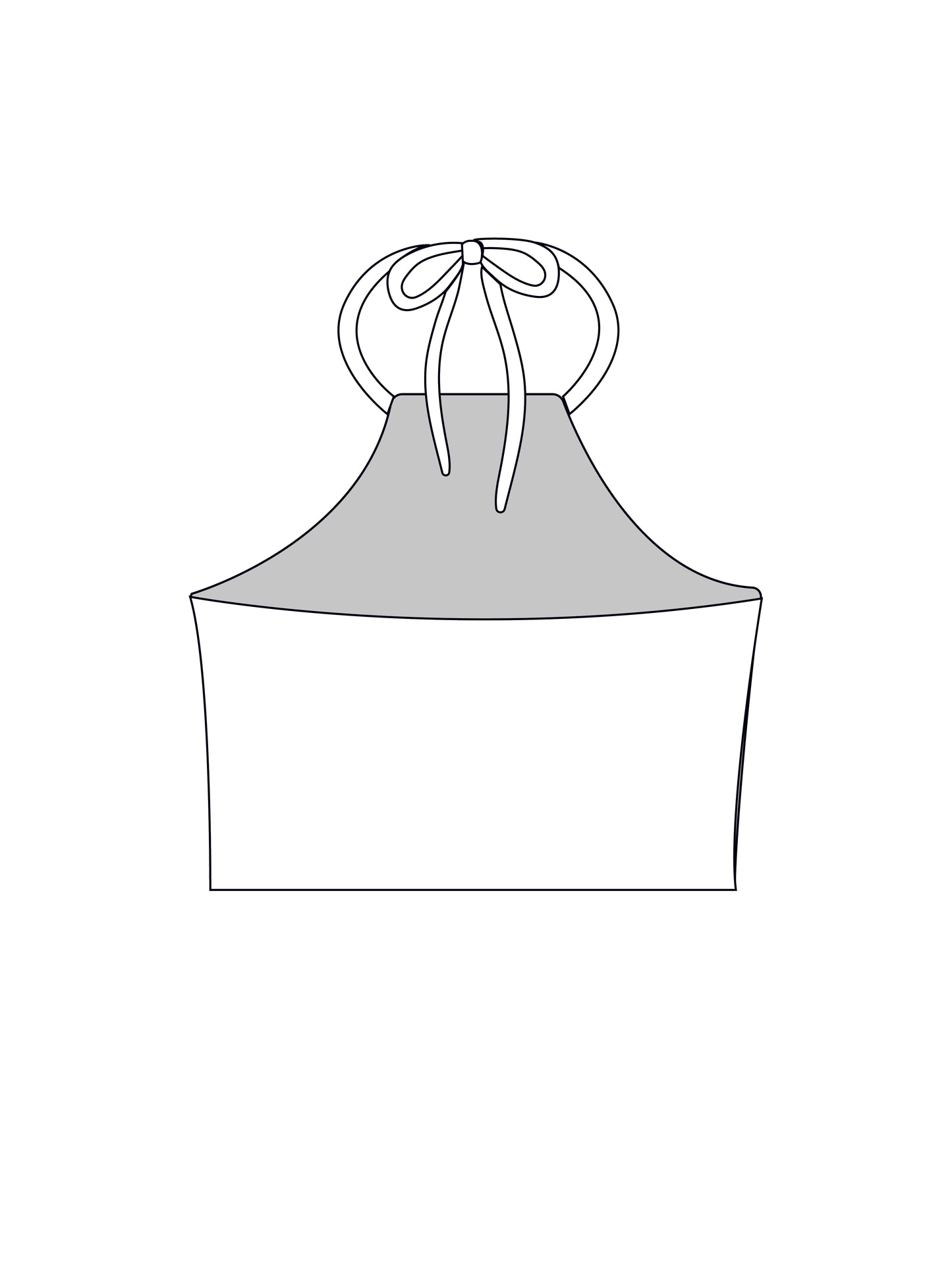 Custom halterneck tie crop