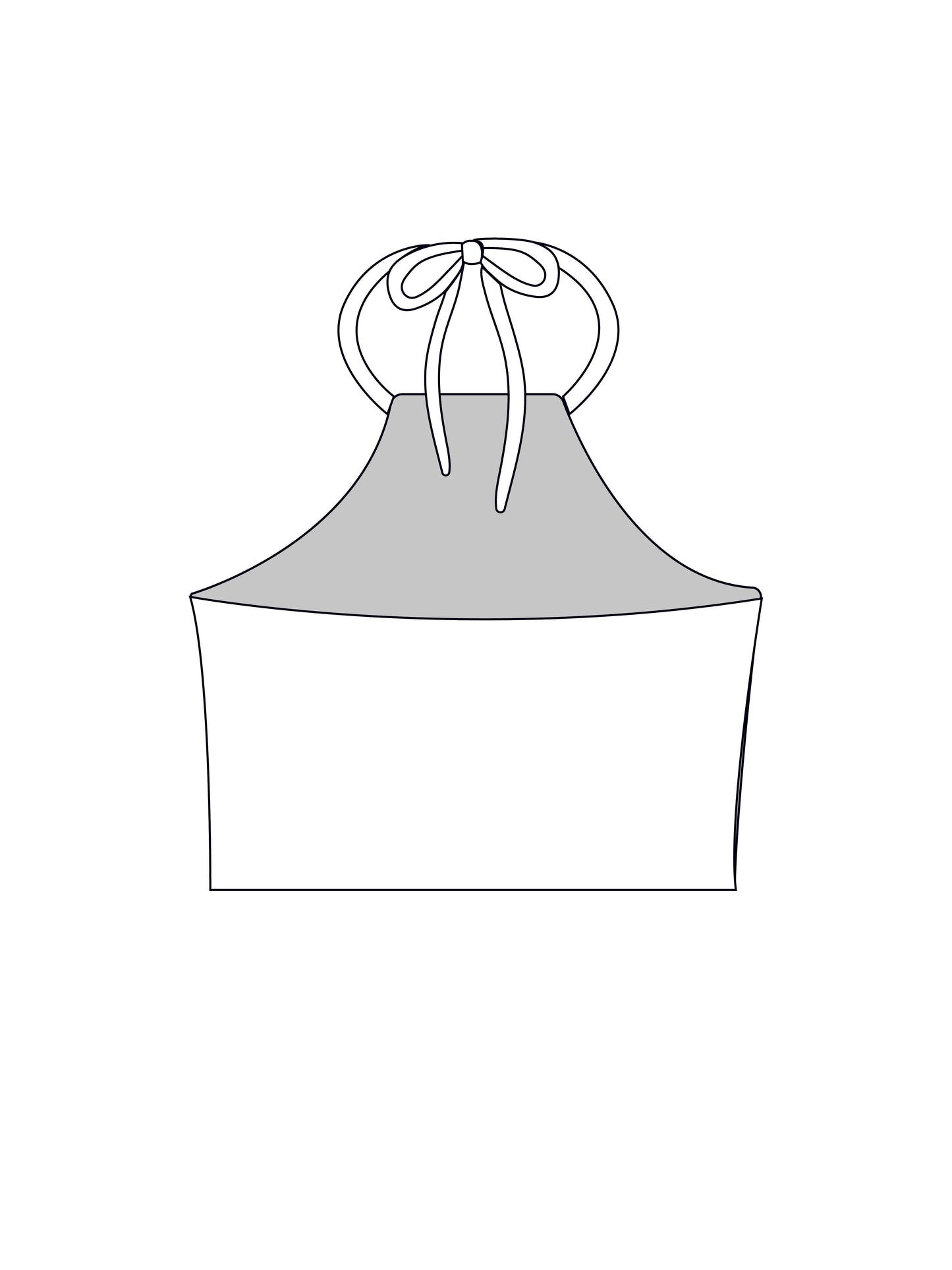 Custom fringe halterneck tie crop