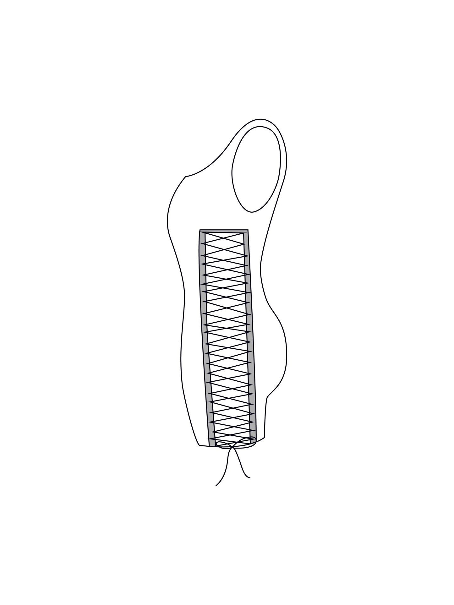 Custom lace up side dress