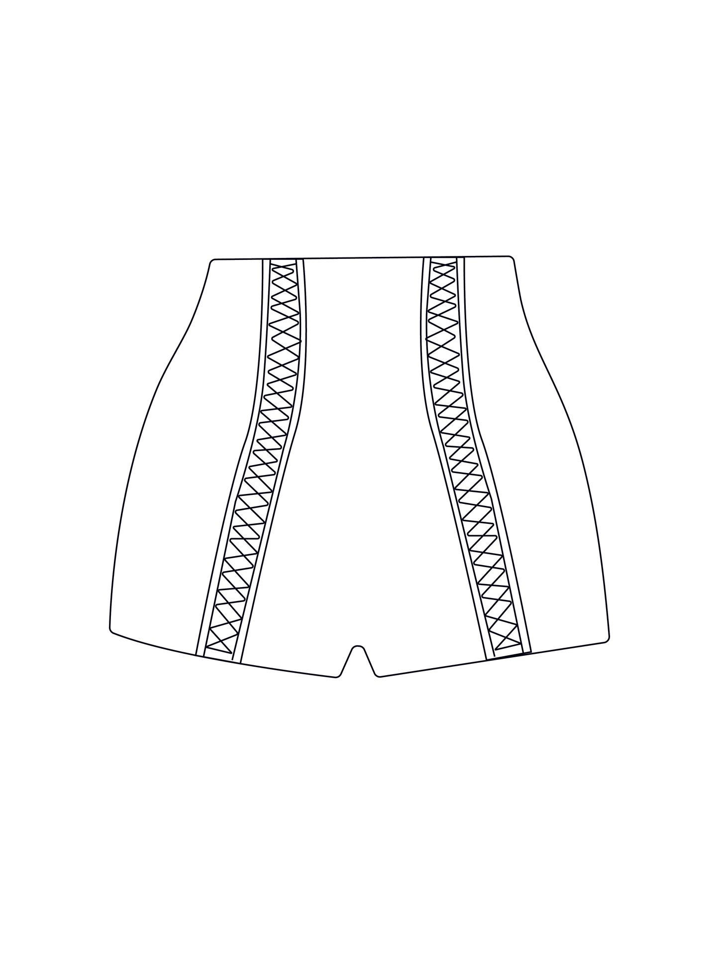 Custom lace up trim short shorts