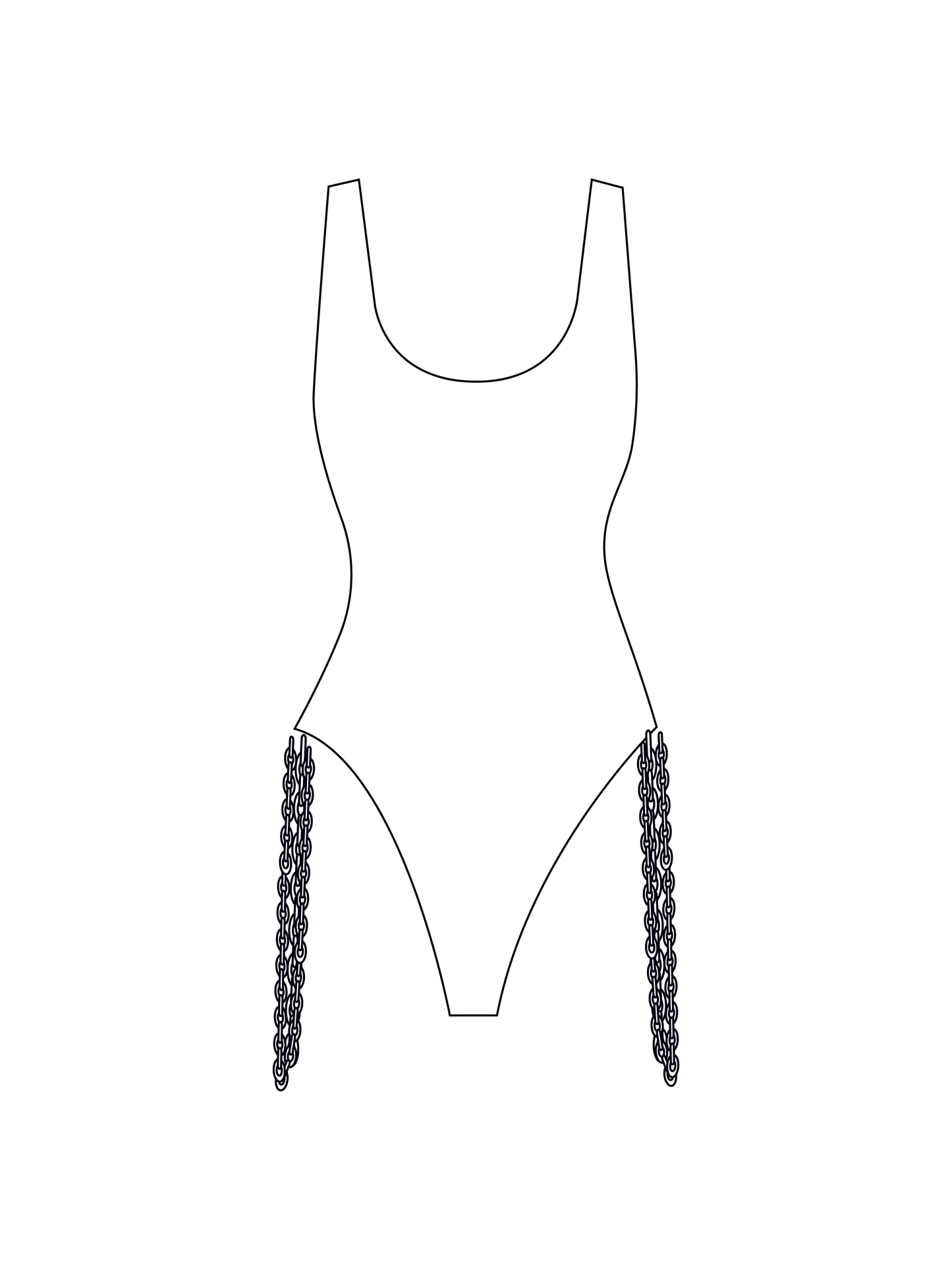 Custom chain bodysuit/swimsuit