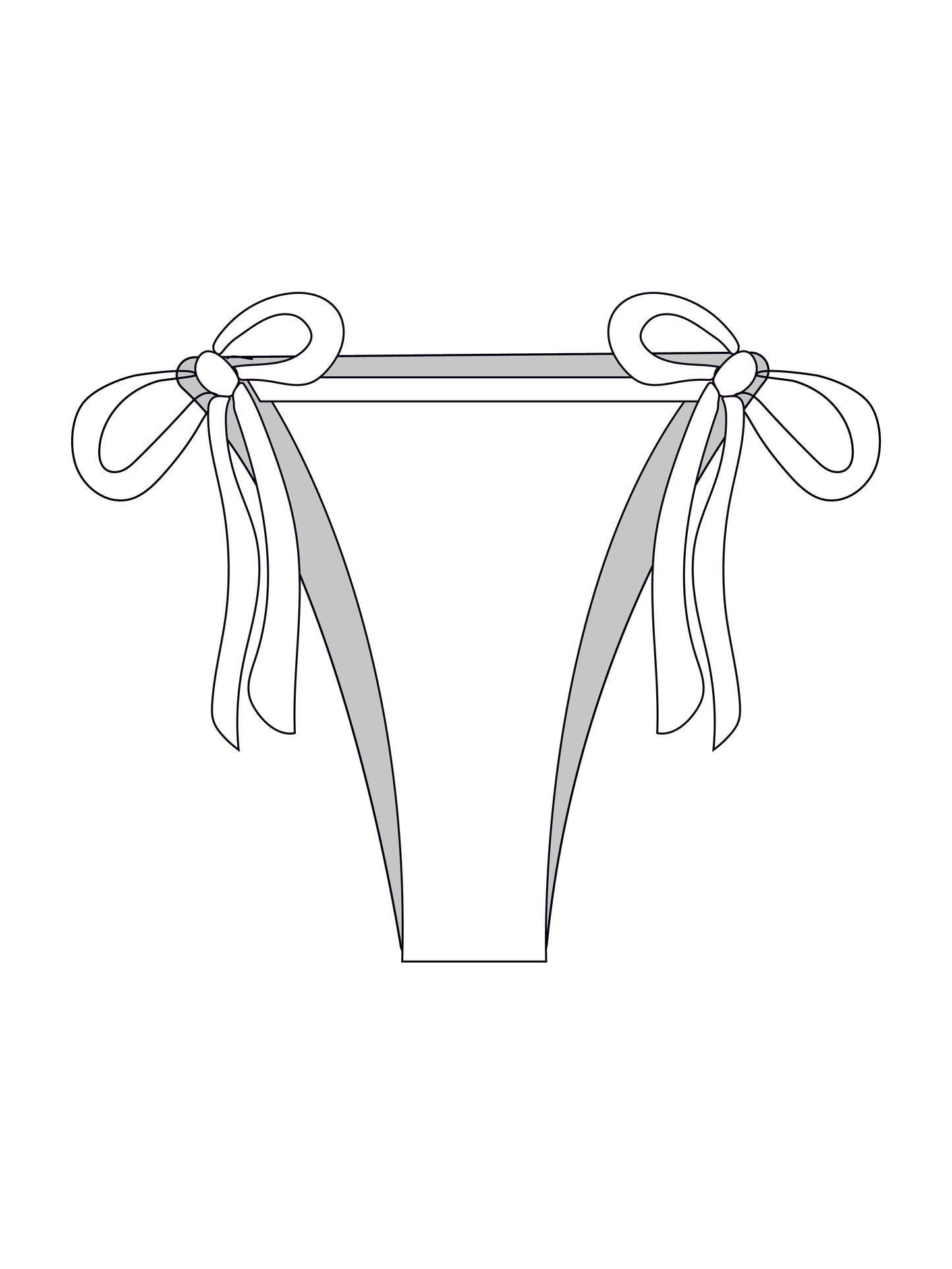 Custom tie side bikini bottoms