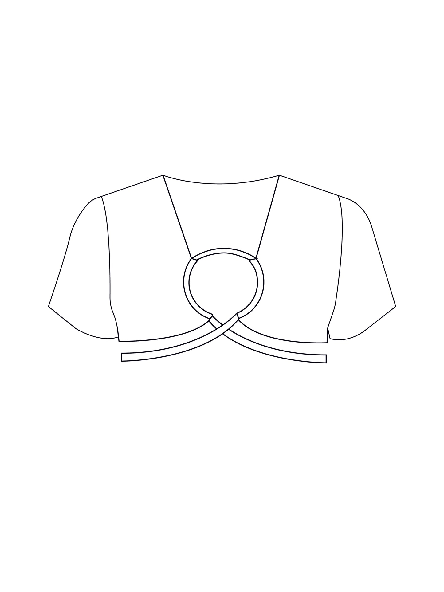 Custom tie tee crop