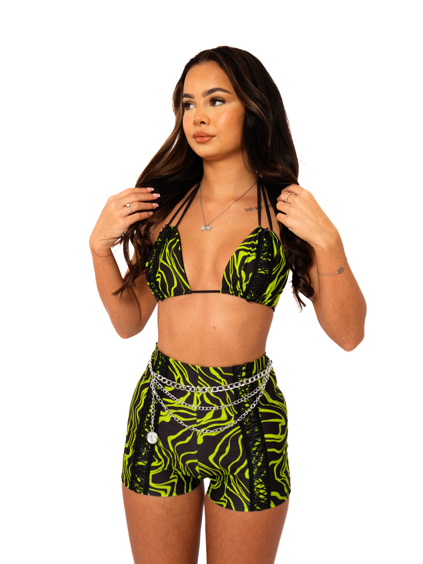 Square multi-way lace up trim bralet (all 4 fabric options)