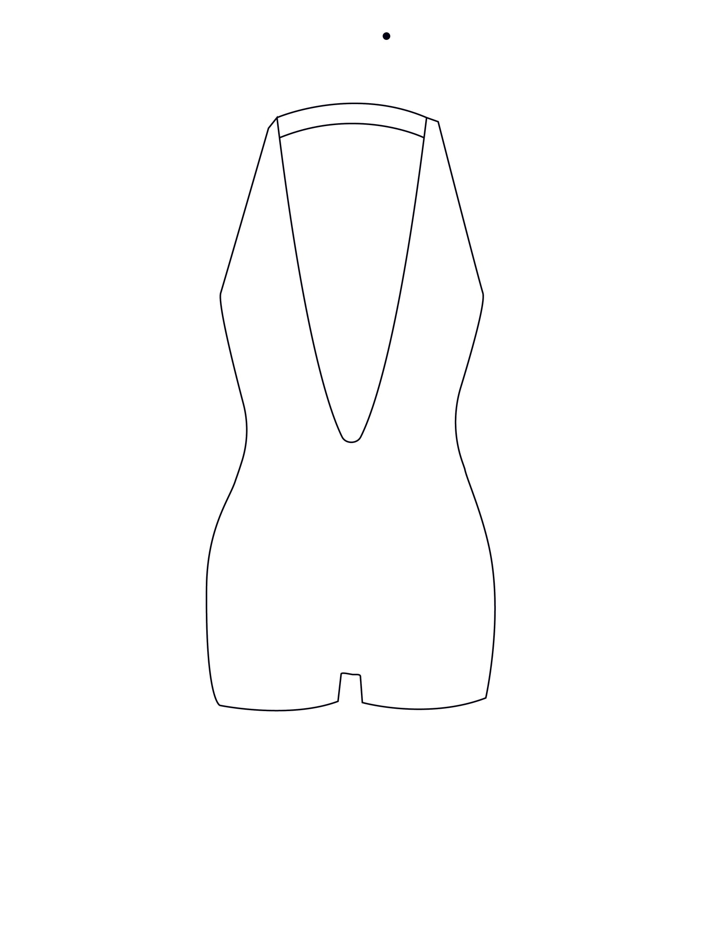 Custom plunge playsuit