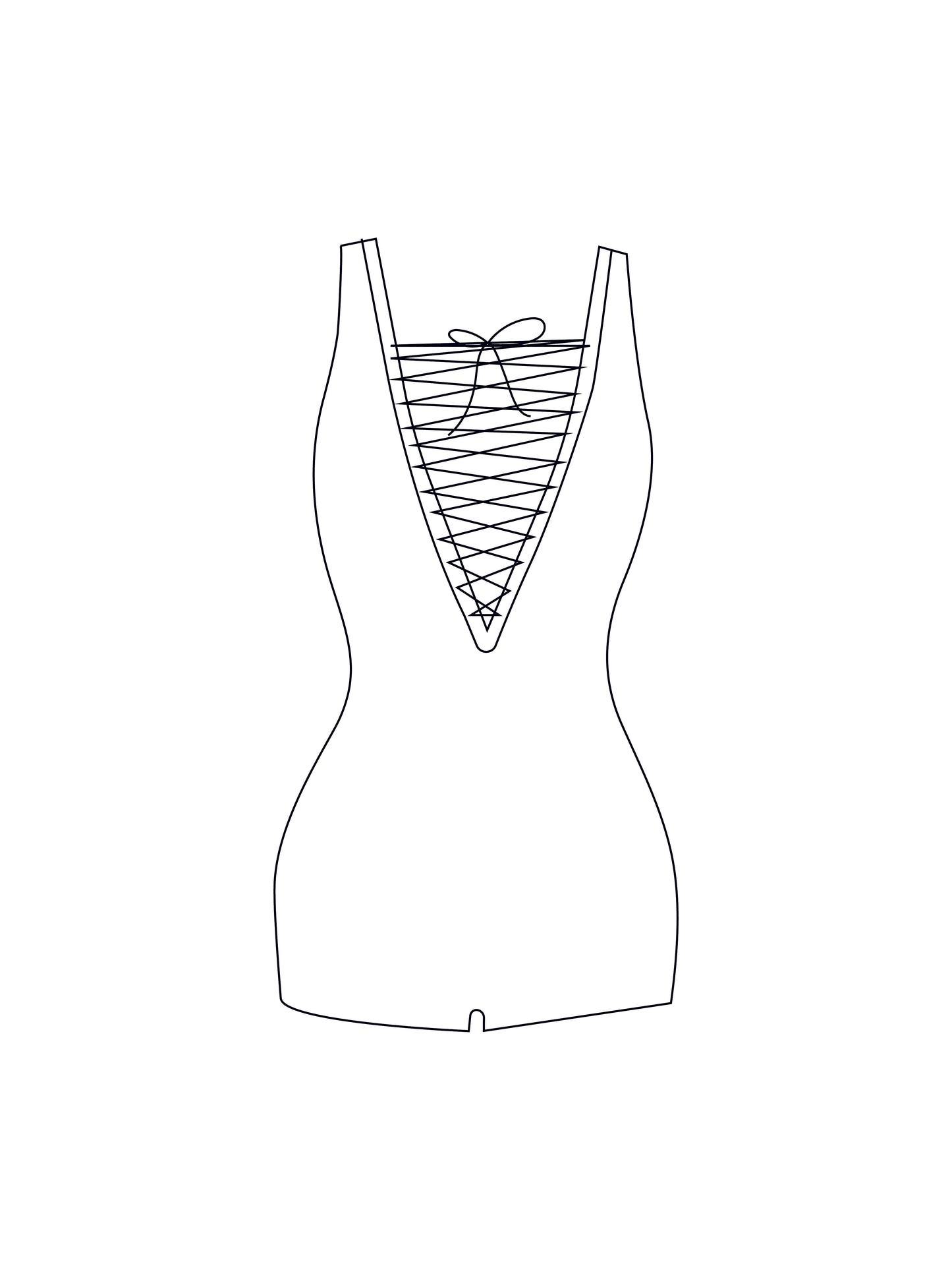 Custom plunge lace up playsuit