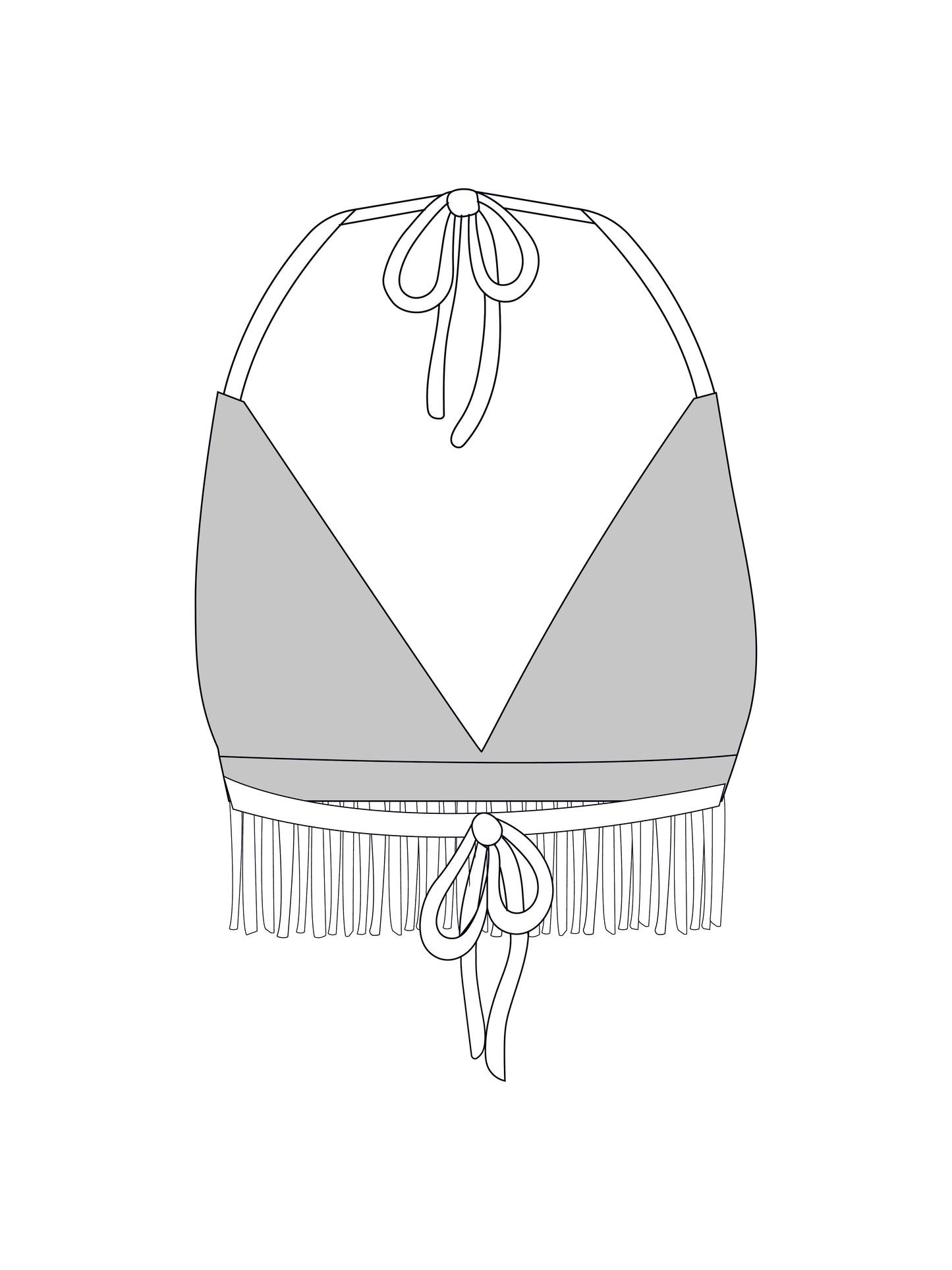 Custom diamante fringe bralet