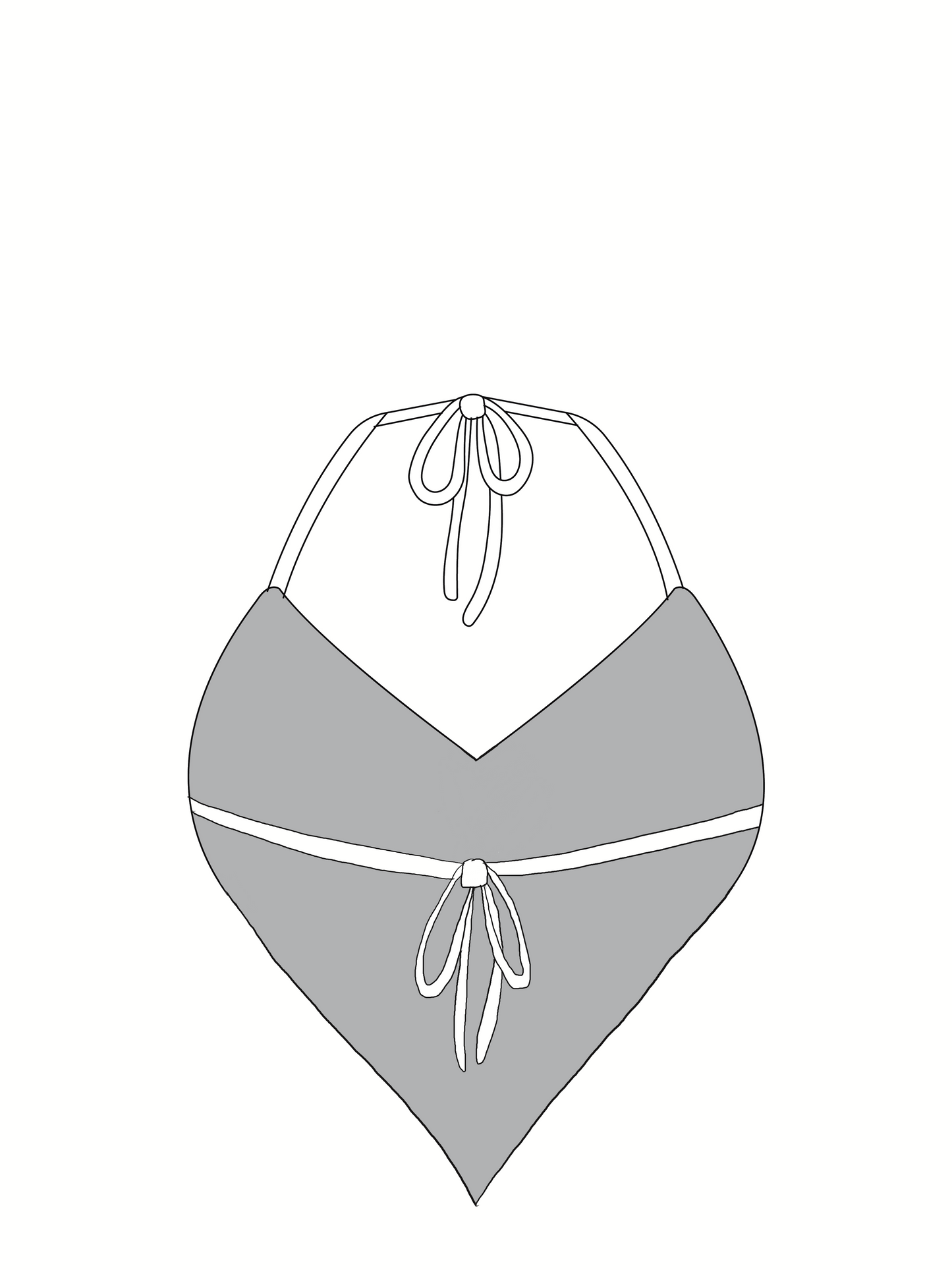 Custom v-front backless crop