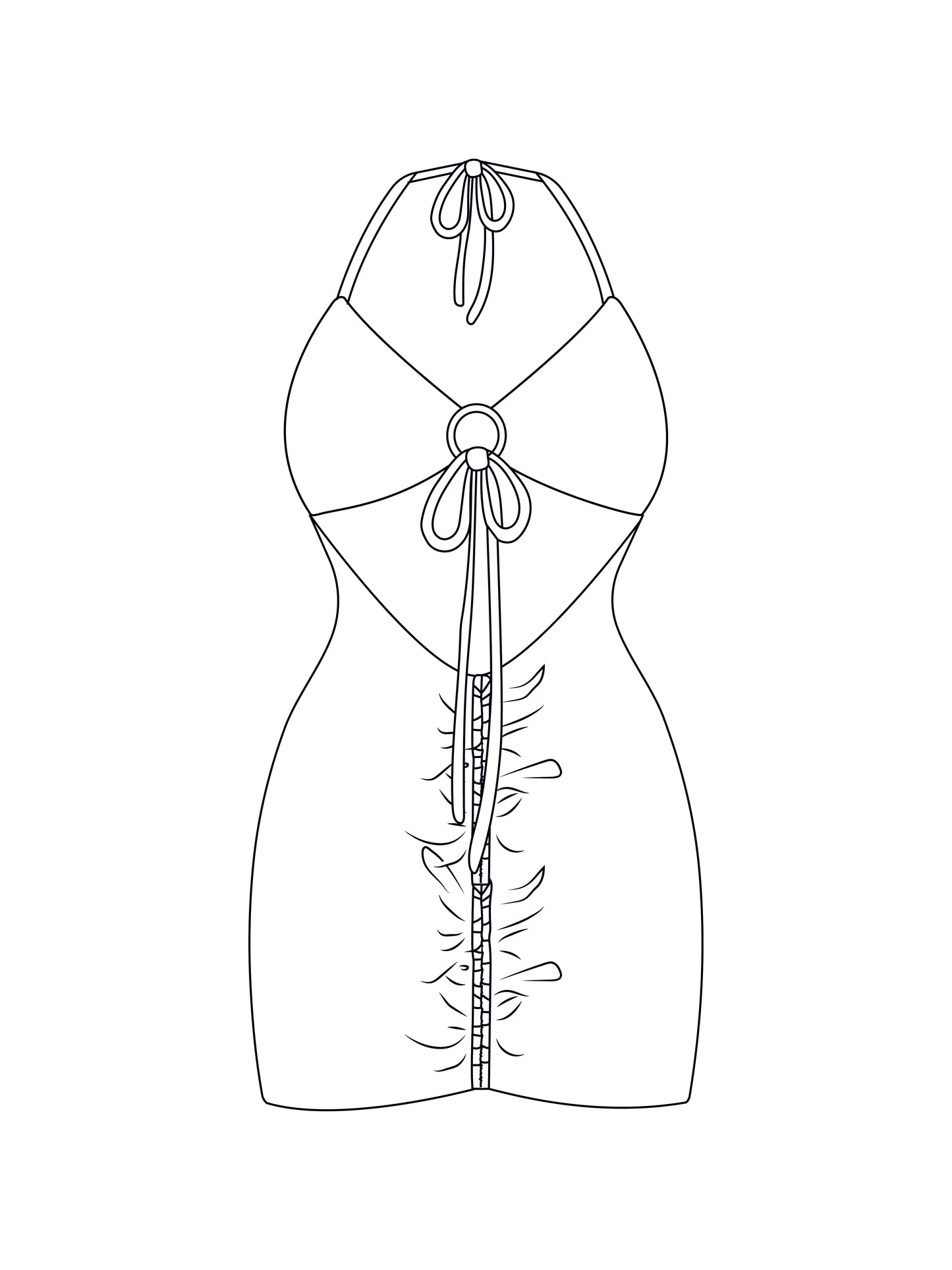 Custom halterneck ruched dress