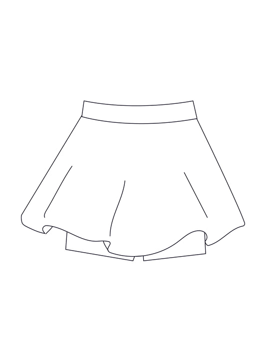 Custom floaty skort