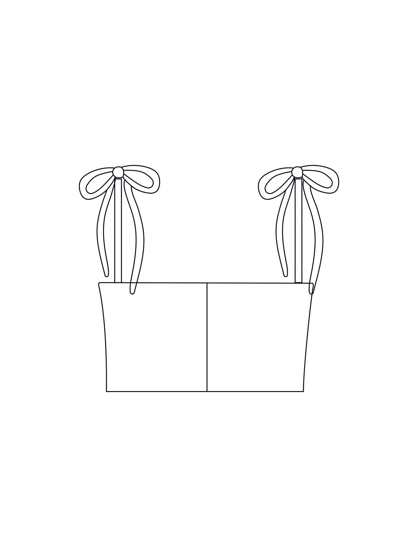 Custom half and half tie shoulder crop
