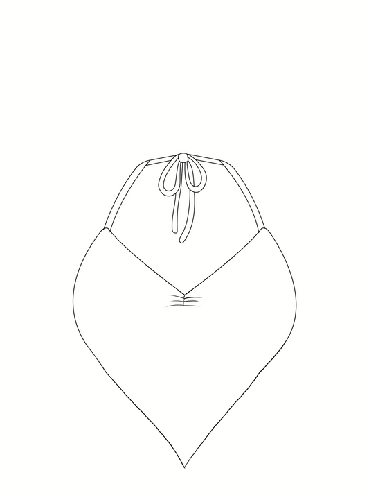 Custom v-front backless crop