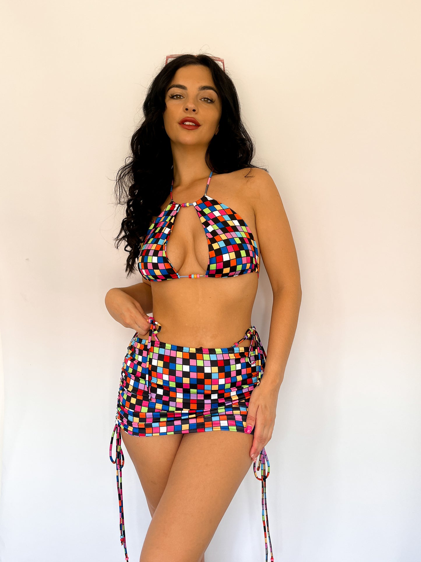2 piece beaded bralet and skirt set Size M ready to send