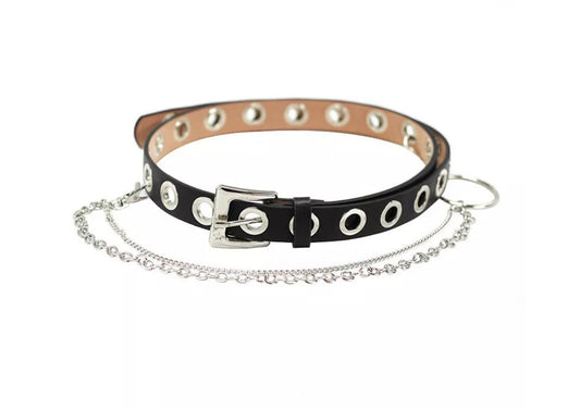 The eyelet chain drop belt